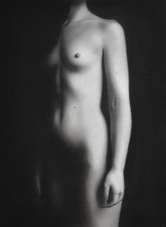 Anima Mundi- Dibujo contemporáneo al carboncillo del siglo XXI, Mujer desnuda sobre papel