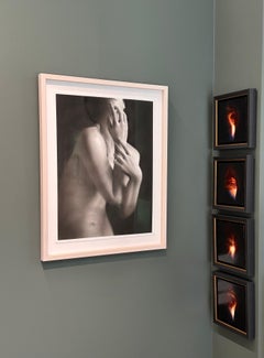 Nocturne in C- sharp Minor- 21st Century Contemporary Charcoal Drawing, Nude