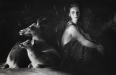 Solstizio d’Inverno - 21st Century Contemporary Charcoal Drawing of a Girl