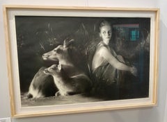 Solstizio d’Inverno - 21st Century Contemporary Charcoal Drawing of a Girl