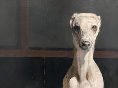 Dog in the light, 21st Century Contemporary Painting of a dog by Pieter Pander
