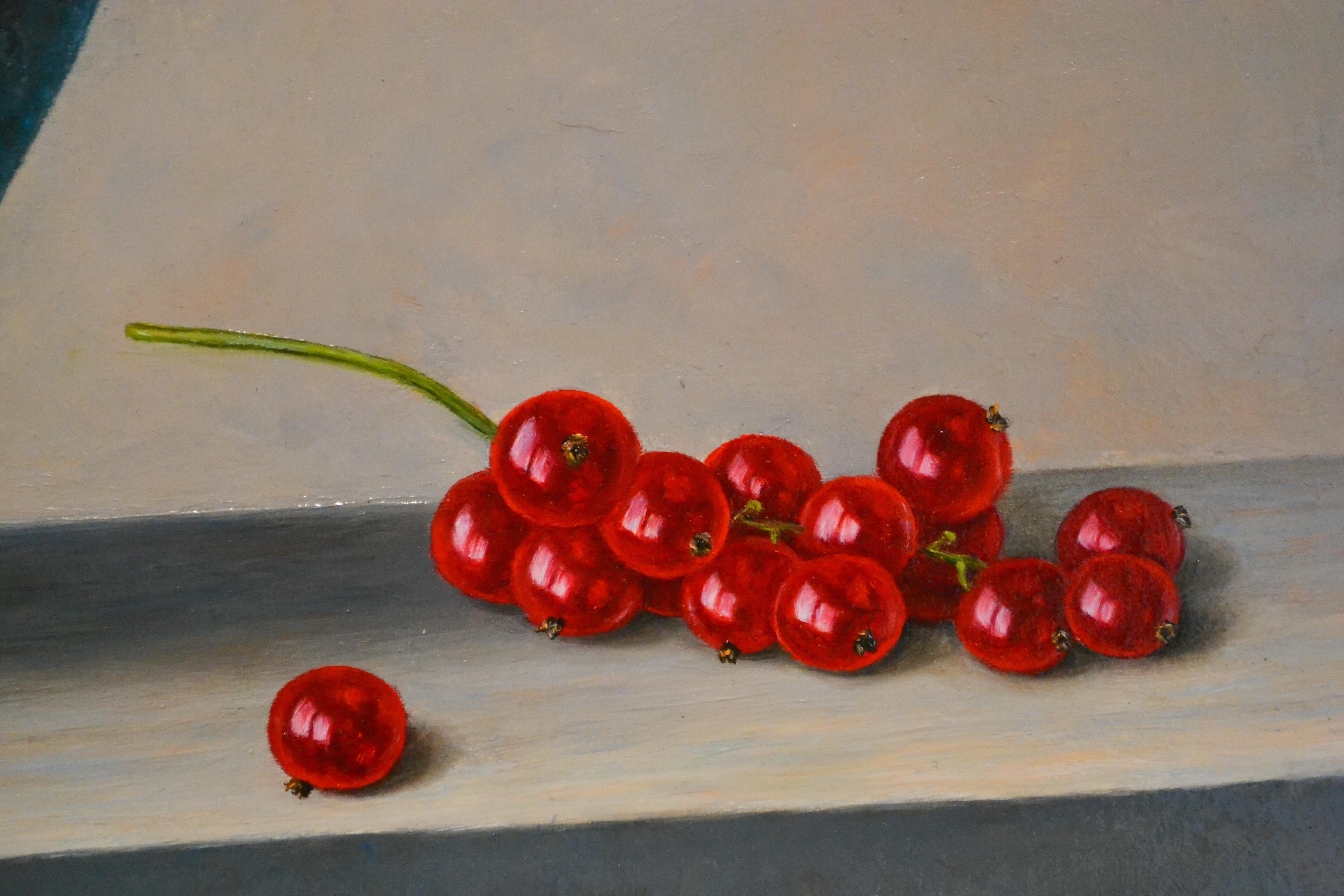 Blackberries& Berries -21st Century contemporary still-life painting A. Jonkhart - Contemporary Painting by Annelies Jonkhart