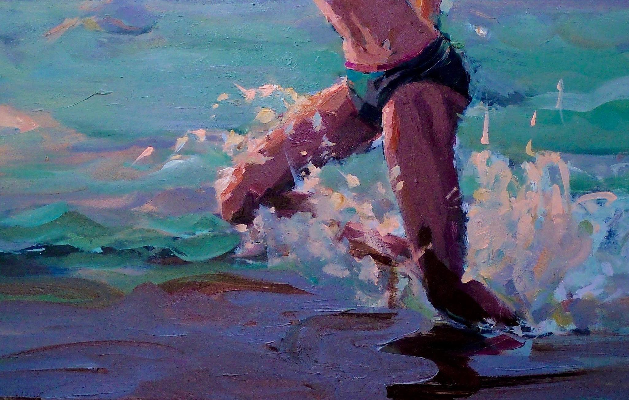 Run to the sun-21st Century Contemporary Figure Painting by Mitzy Renooy 2