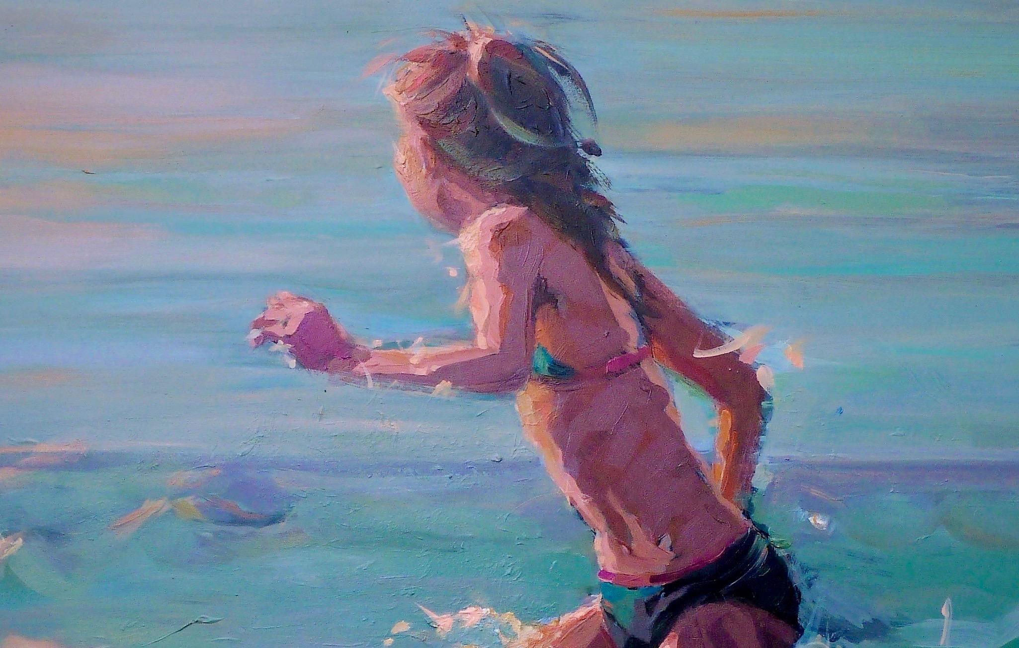 Run to the sun-21st Century Contemporary Figure Painting by Mitzy Renooy 4