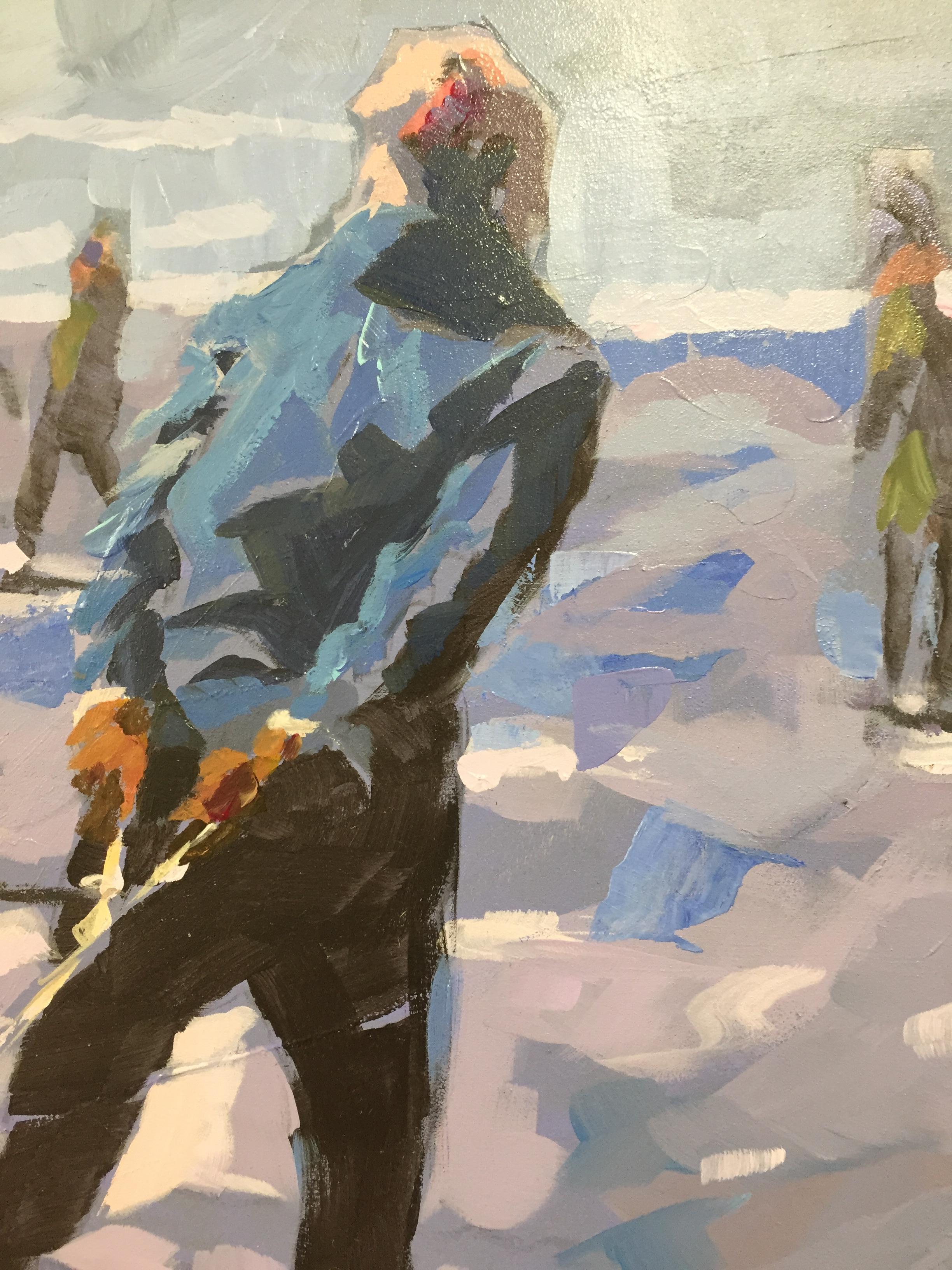 Skating, 21st Century, Contemporary Painting of ice-skating by Mitzy Renooy 4