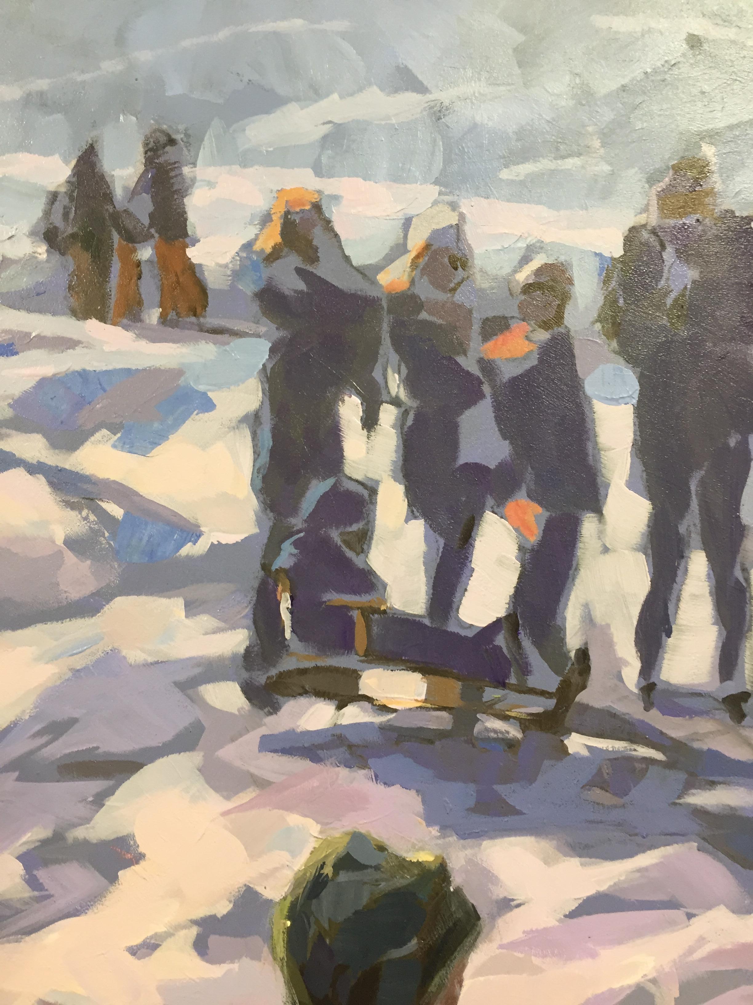 Skating, 21st Century, Contemporary Painting of ice-skating by Mitzy Renooy 5