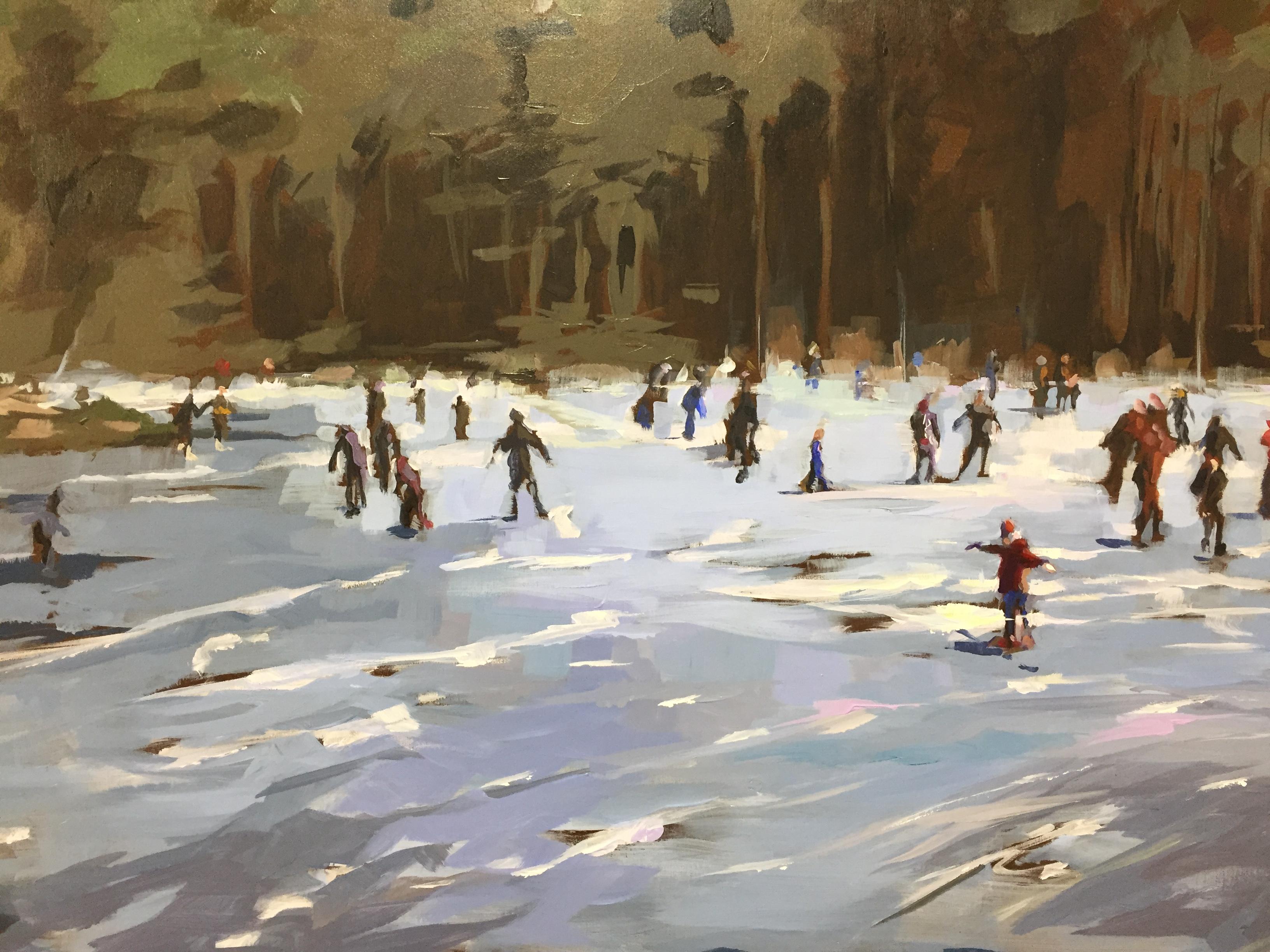 Winterwonderland- 21st Century Contemporary landscape painting by Mitzy Renooy 1