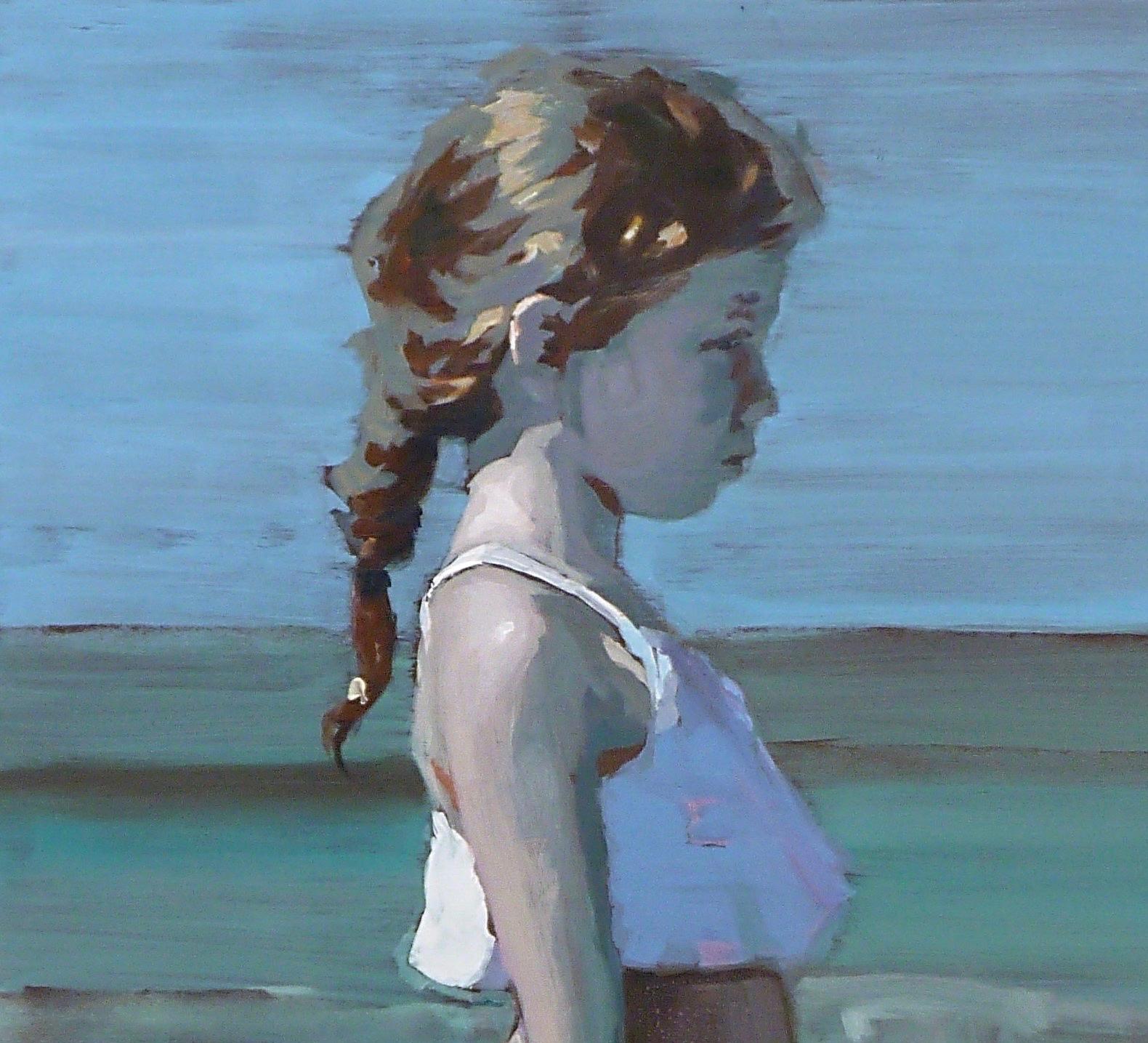 Standing Still nr. 1 120 x 60 cm olieverf - Painting di Mitzy Renooy