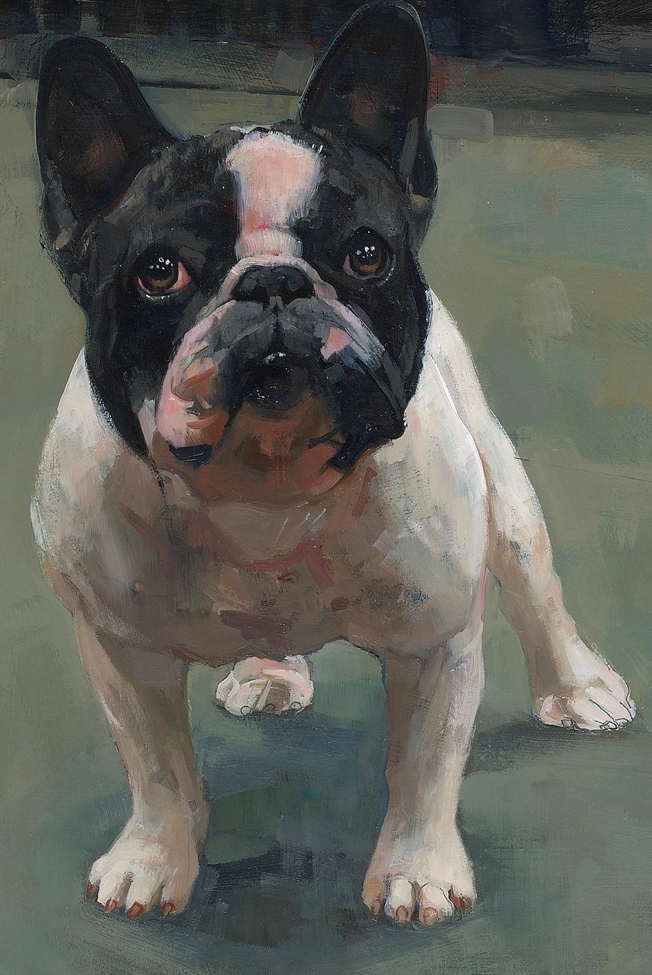 English Bull, 21st Century Contemporary Painting of a dog by Pieter Pander 1