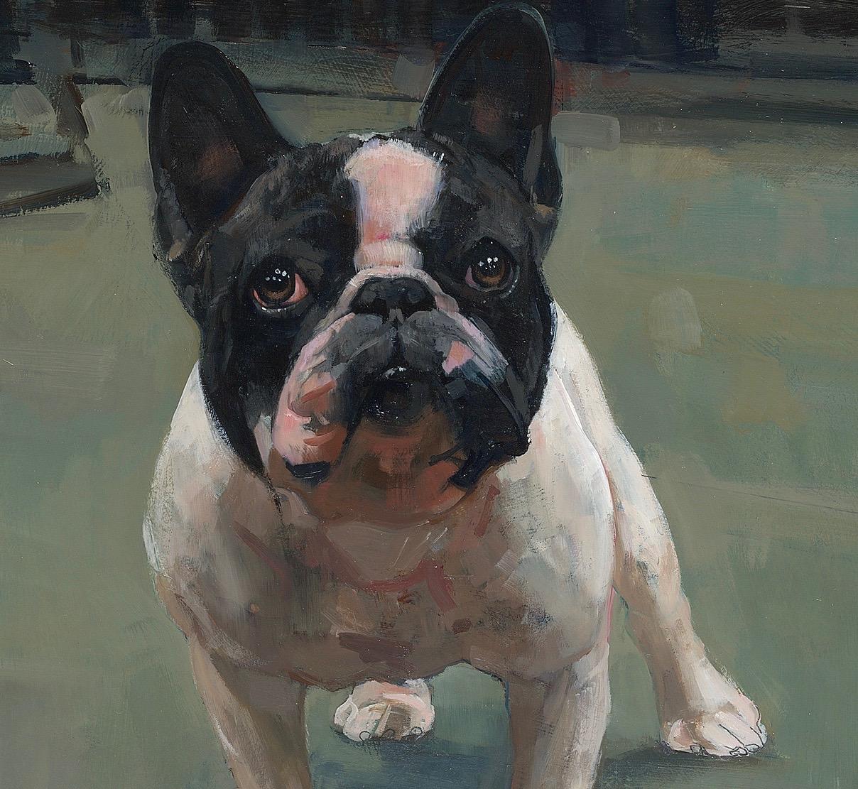English Bull, 21st Century Contemporary Painting of a dog by Pieter Pander 2