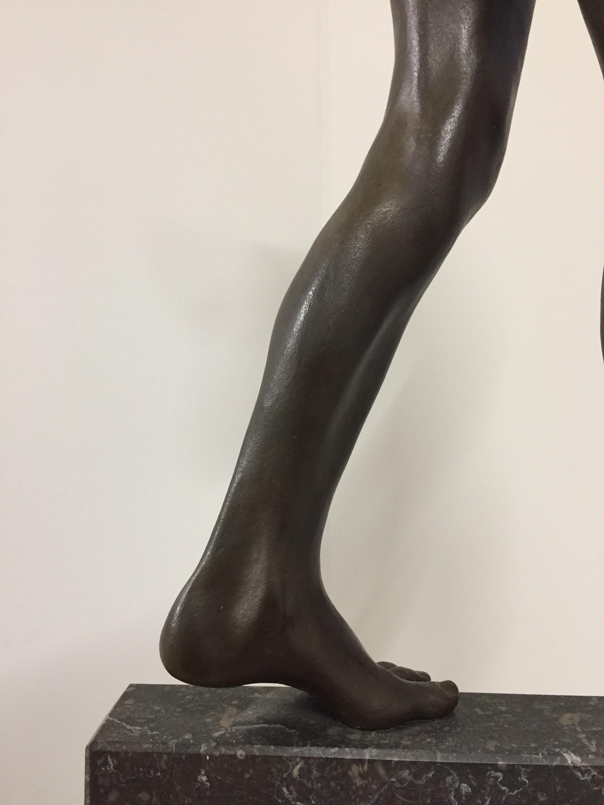 Tollit, 21st Century Contemporary Bronze Sculpture of a nude boy 5