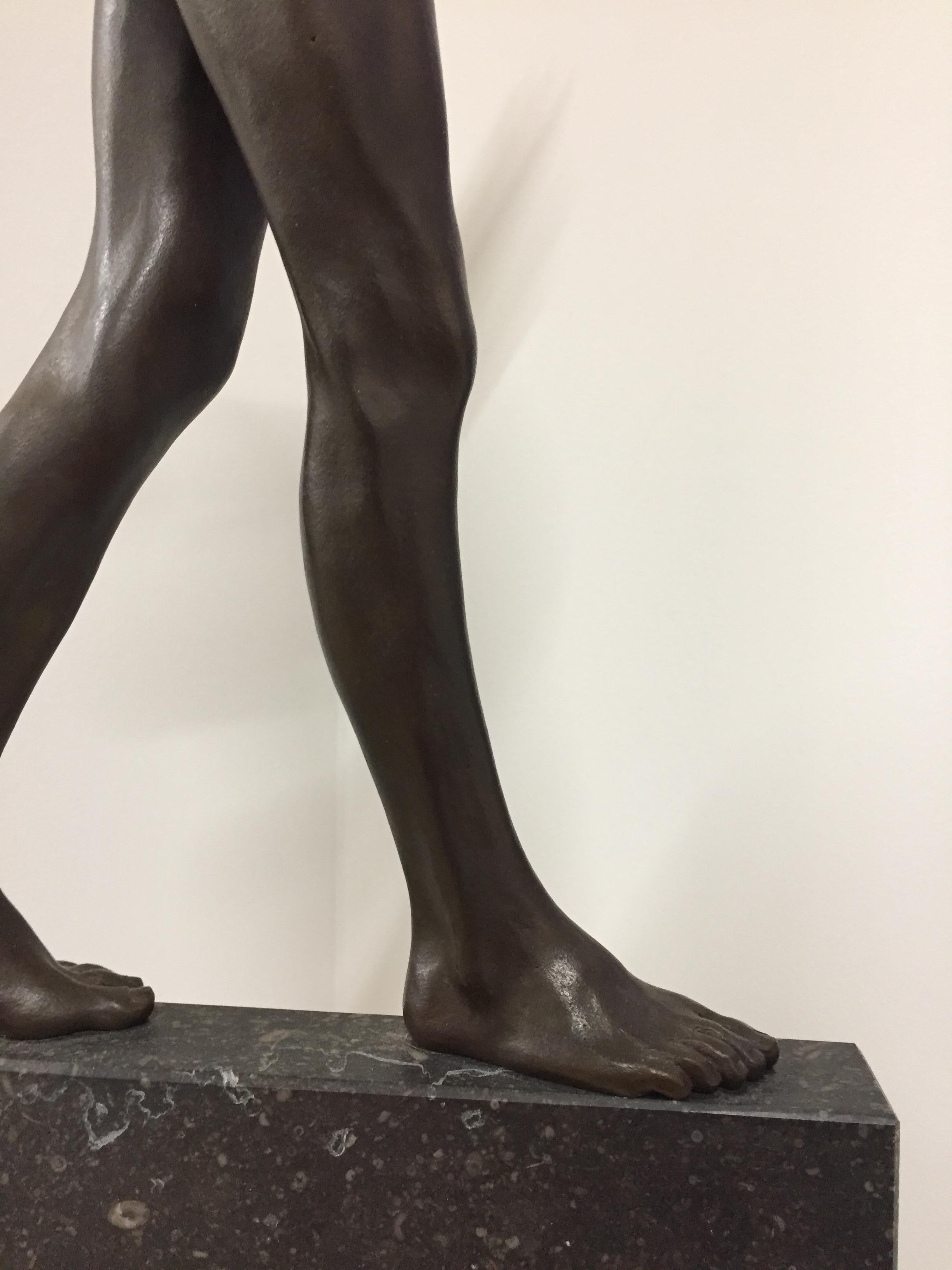 Tollit, 21st Century Contemporary Bronze Sculpture of a nude boy 6
