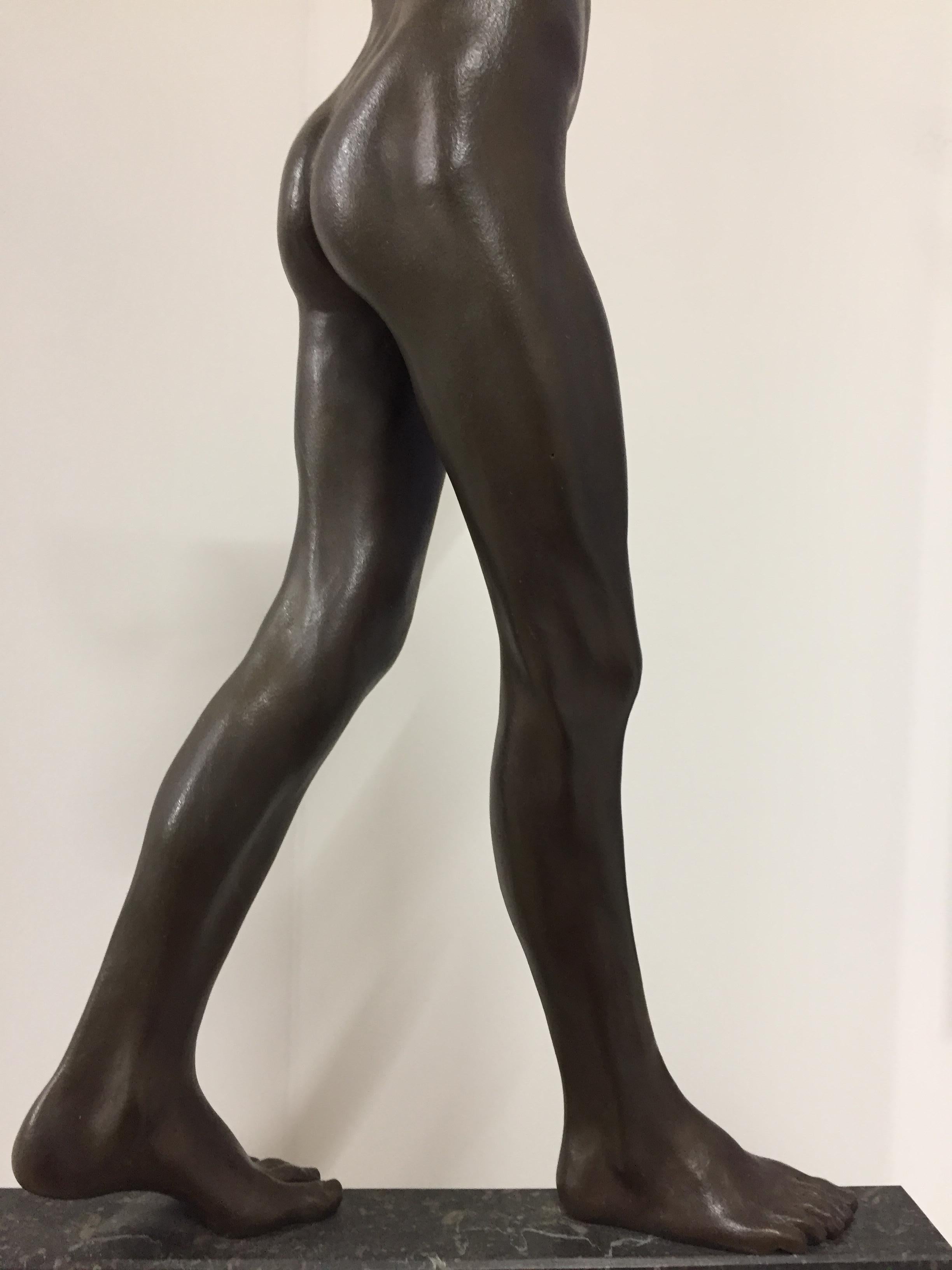 Tollit, 21st Century Contemporary Bronze Sculpture of a nude boy 7