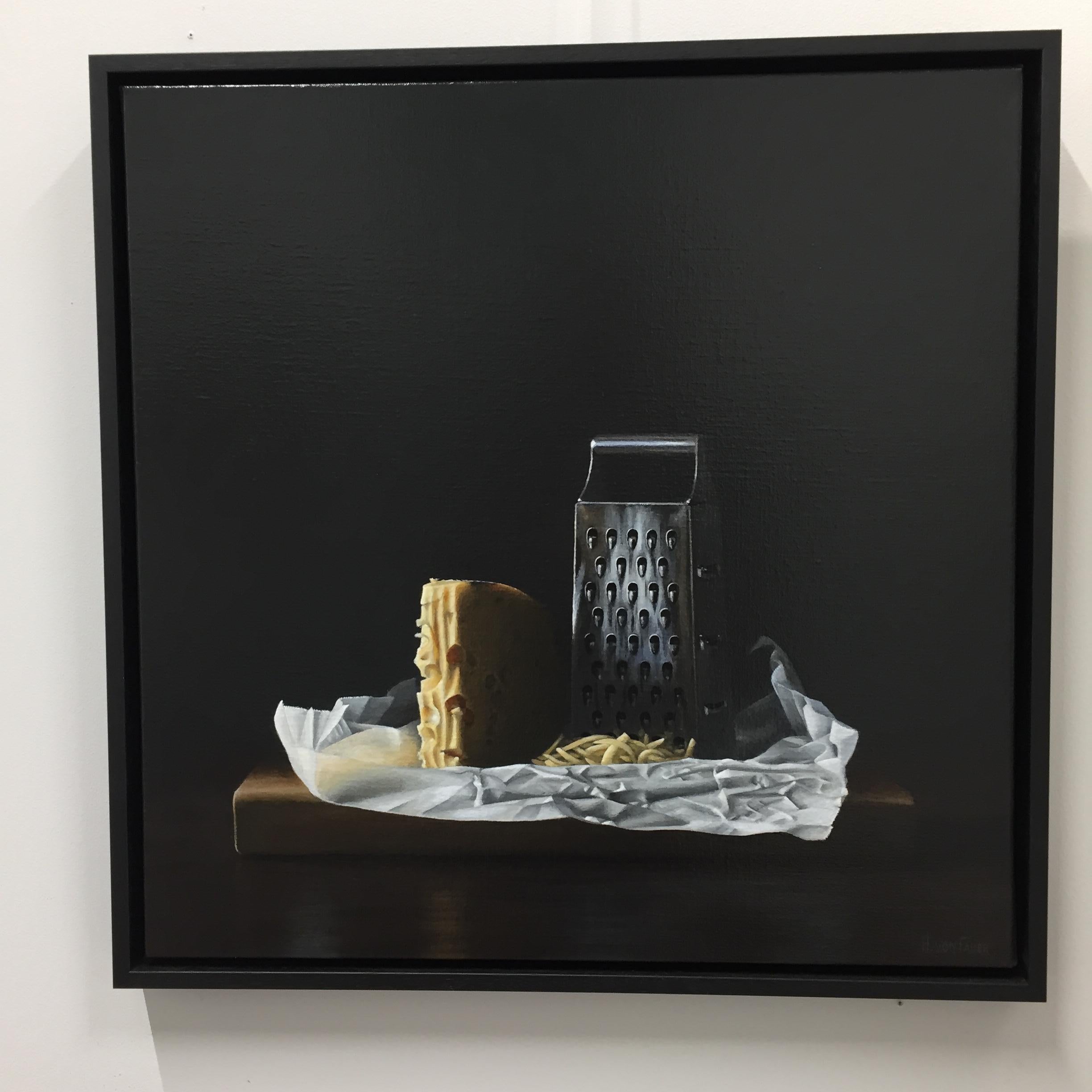 Grated Cheese- 21st Century Contemporary Still-life Painting by Heidi von Faber 1