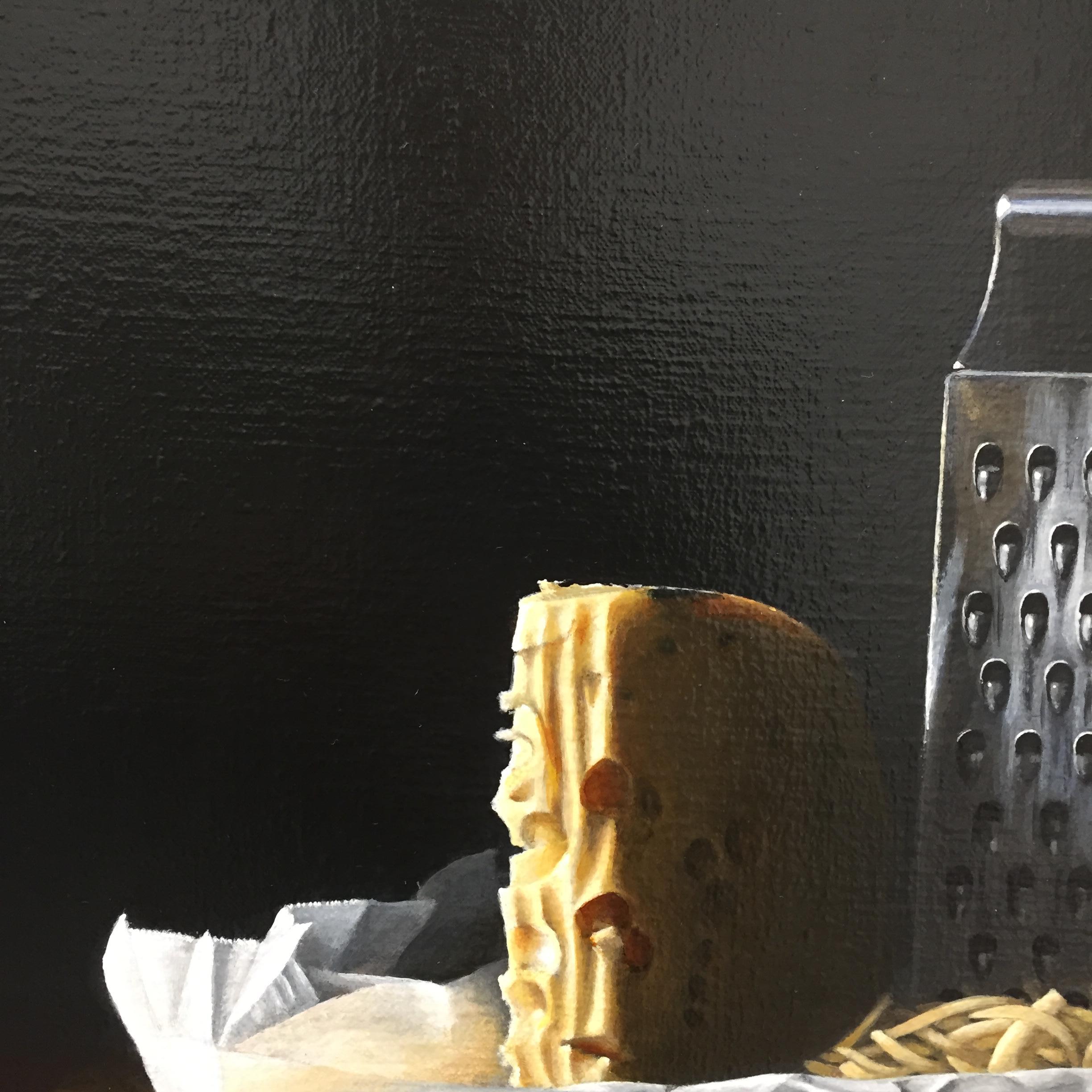 Grated Cheese- 21st Century Contemporary Still-life Painting by Heidi von Faber 2