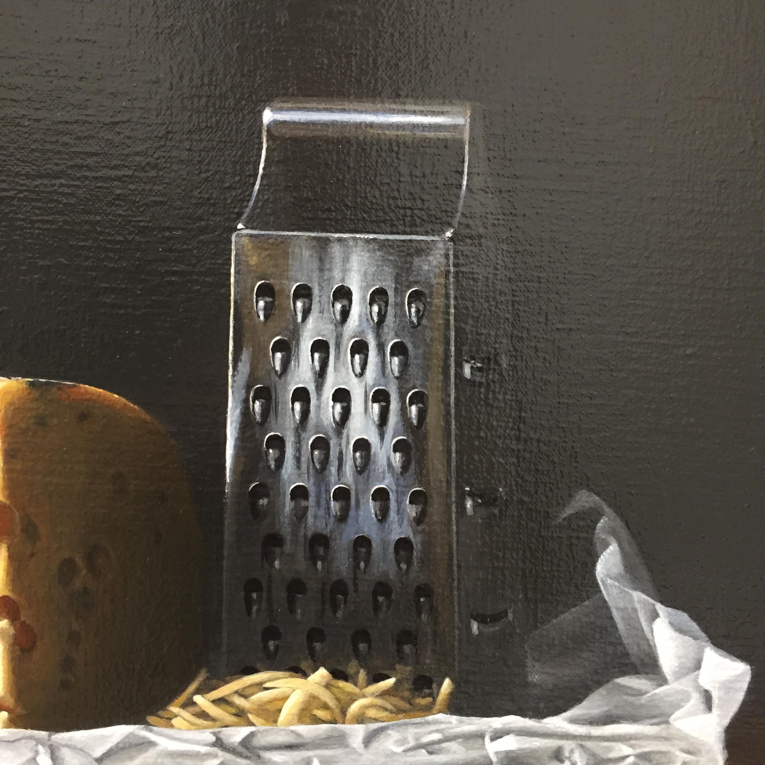 Grated Cheese- 21st Century Contemporary Still-life Painting by Heidi von Faber 3