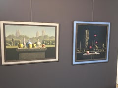 Nocturne- 21st Century Contemporary Still-life in a  Landscape painting