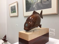 Used Cypri Fatty-21st Century Contemporary Wooden Sculpture, a Fish out of wood