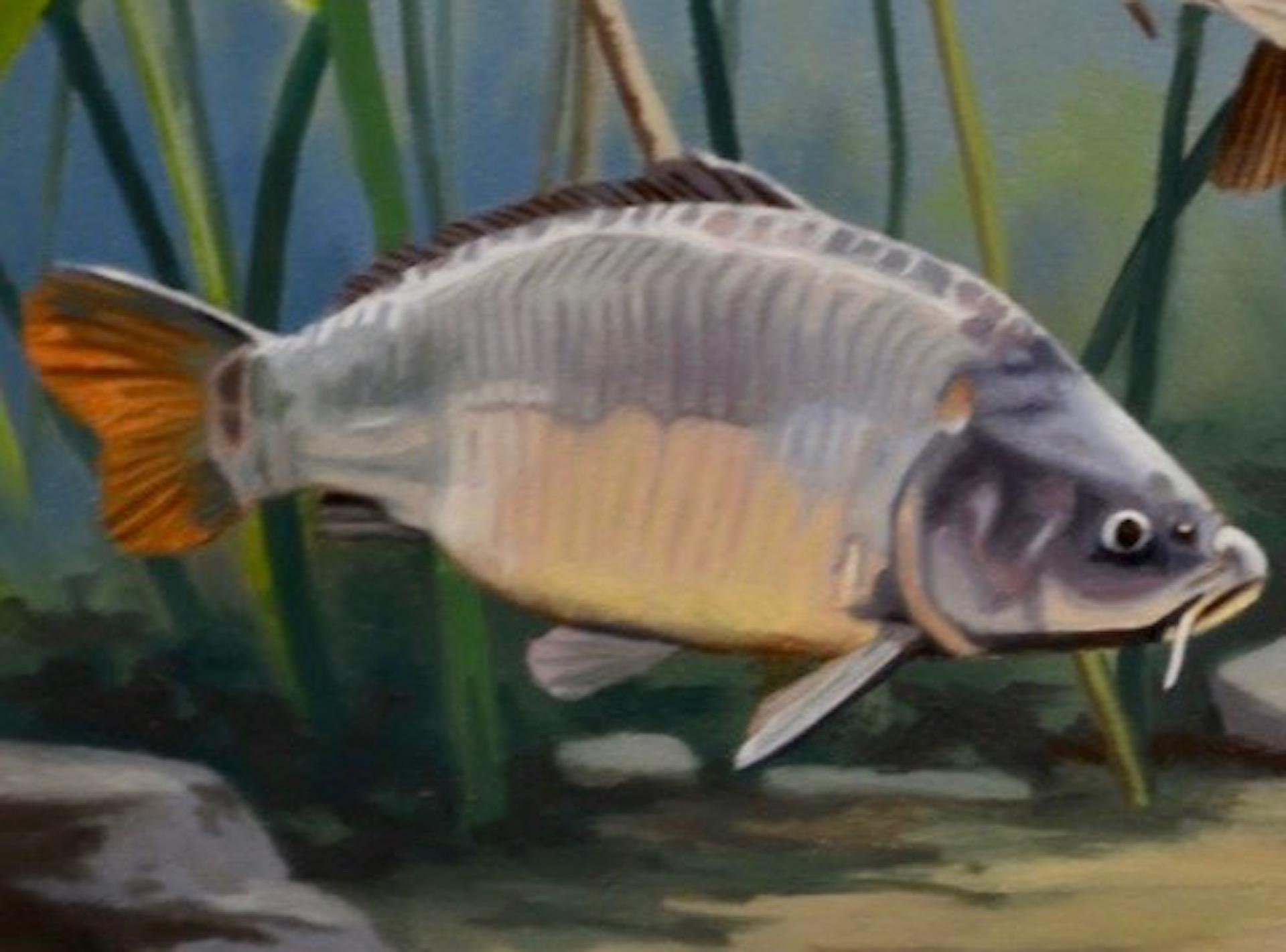 fish swimming painting