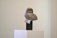 Owl-21st Century Contemporary Bronze Sculpture of an owl by Dutch Artist