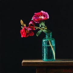 Helleborus in bottle - Heidi Von Faber, 21st Century Contemporary Acrylic Paint