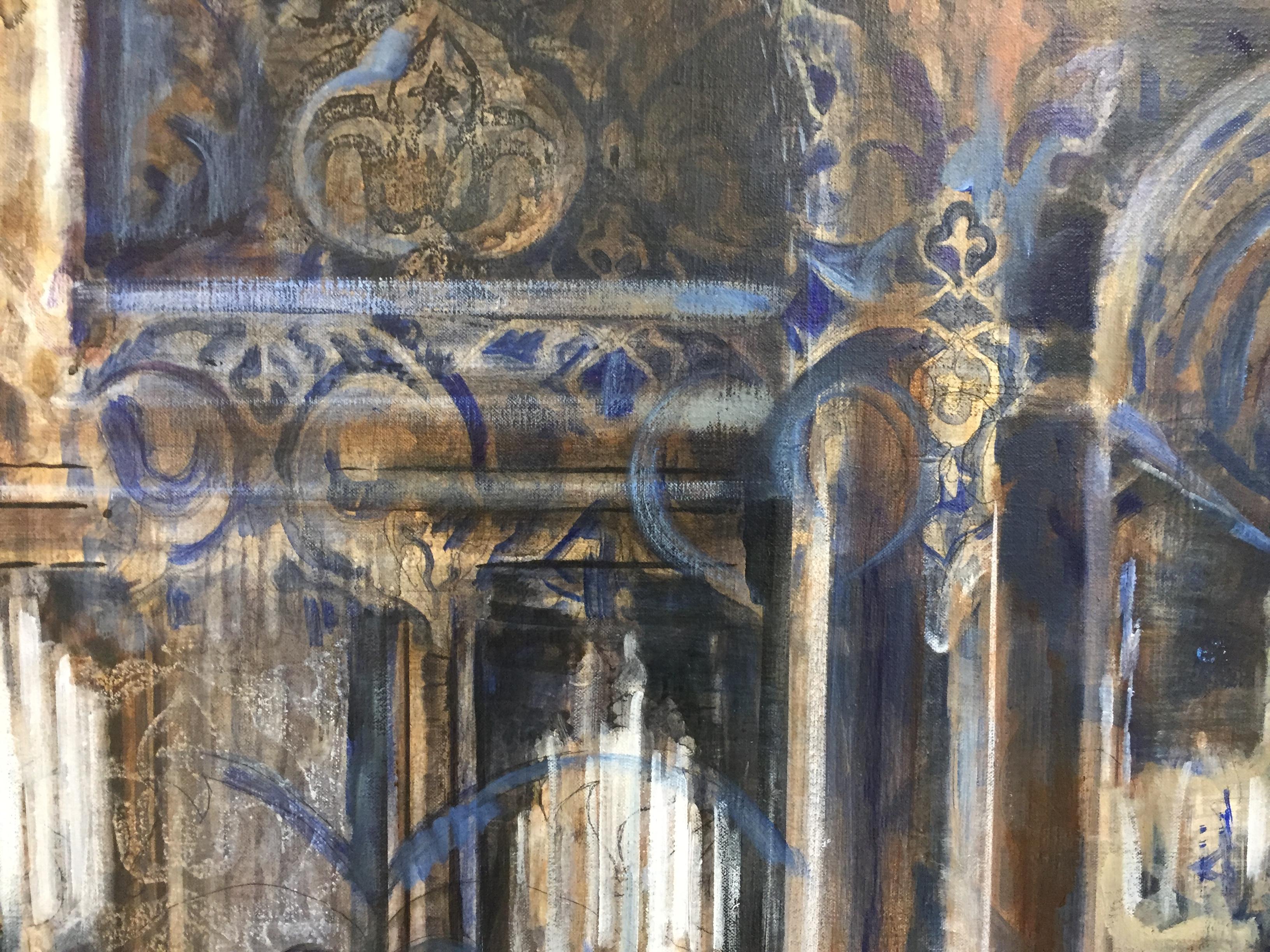 Dolmabahçe- 21st Century Contemporary Interior Painting by Dutch Artist 1