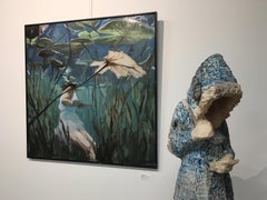 Emerald Waters- 21st Century Contemporary Dutch Painting of a woman