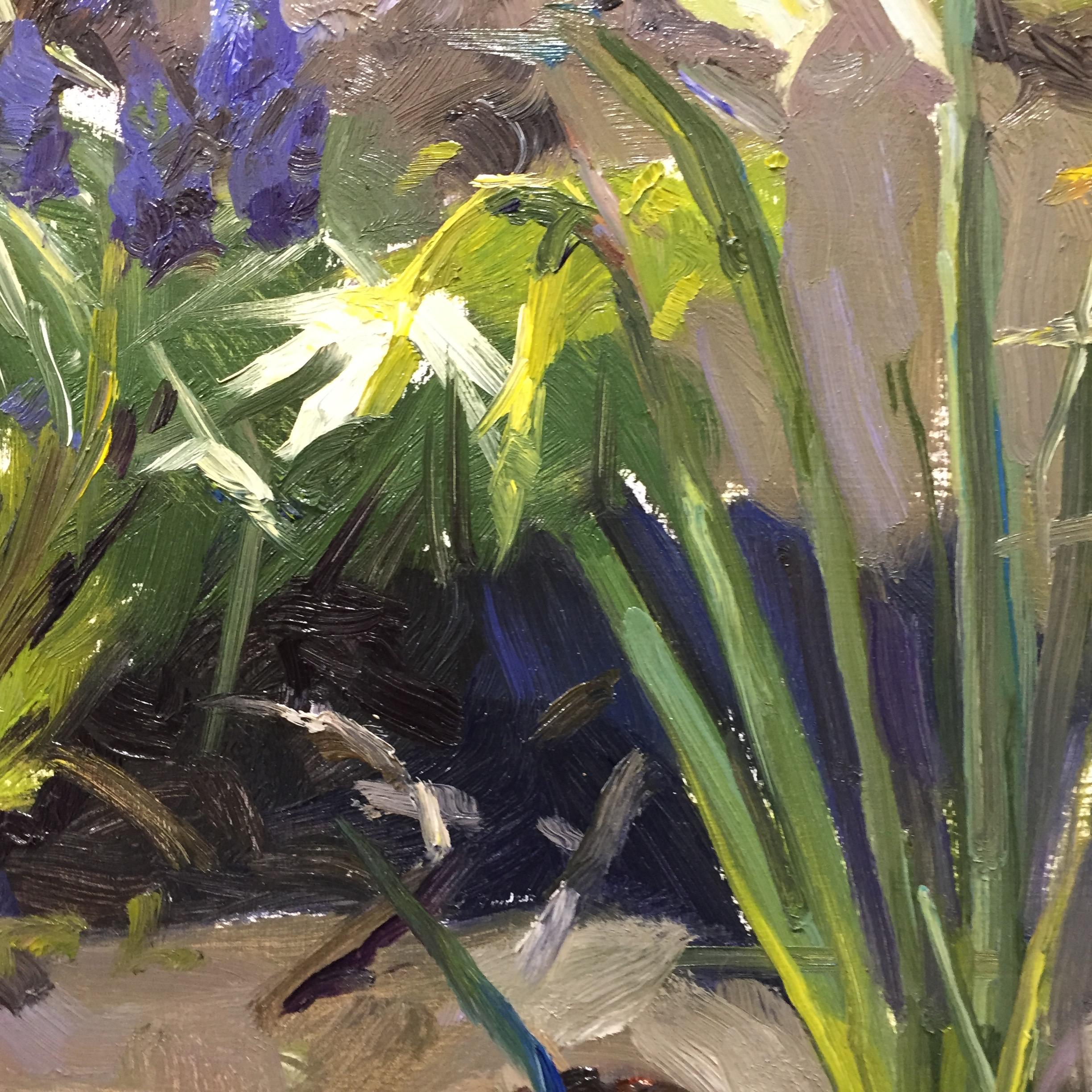 Daffodils- 21st Century Contemporary Still-life Painting of Flowers 4
