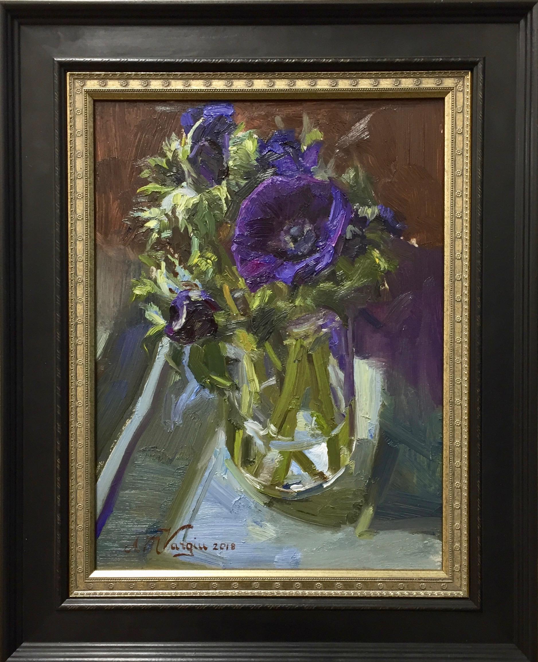 Annemoons- 21st Century Contemporary Still-life Painting of flowers 2