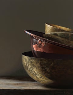 Metal Bowls - Heidi Von Faber, 21st Century Contemporary Acrylic Still-life