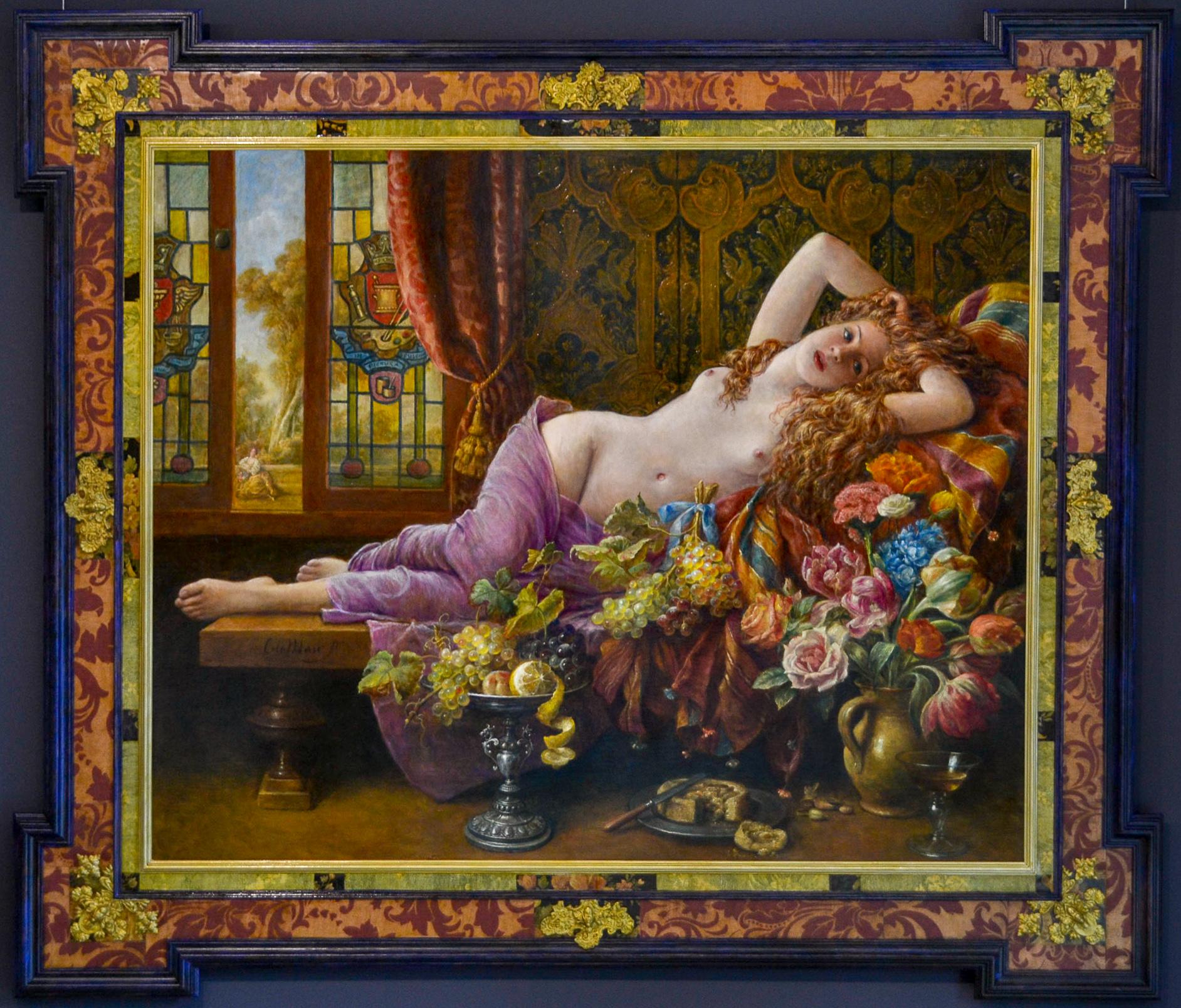 S'éveiller dans l'opulence - Cornelis Le Mair, peinture à l'huile contemporaine du 21e siècle en vente 1
