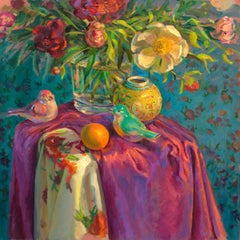 Used Birds and Flowers - Keimpe van der Kooi, 21st Century Still-Life by Dutch Artist