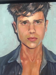 The Prettiest Star -21st Century Dutch Portrait Painting of a Beautiful Boy