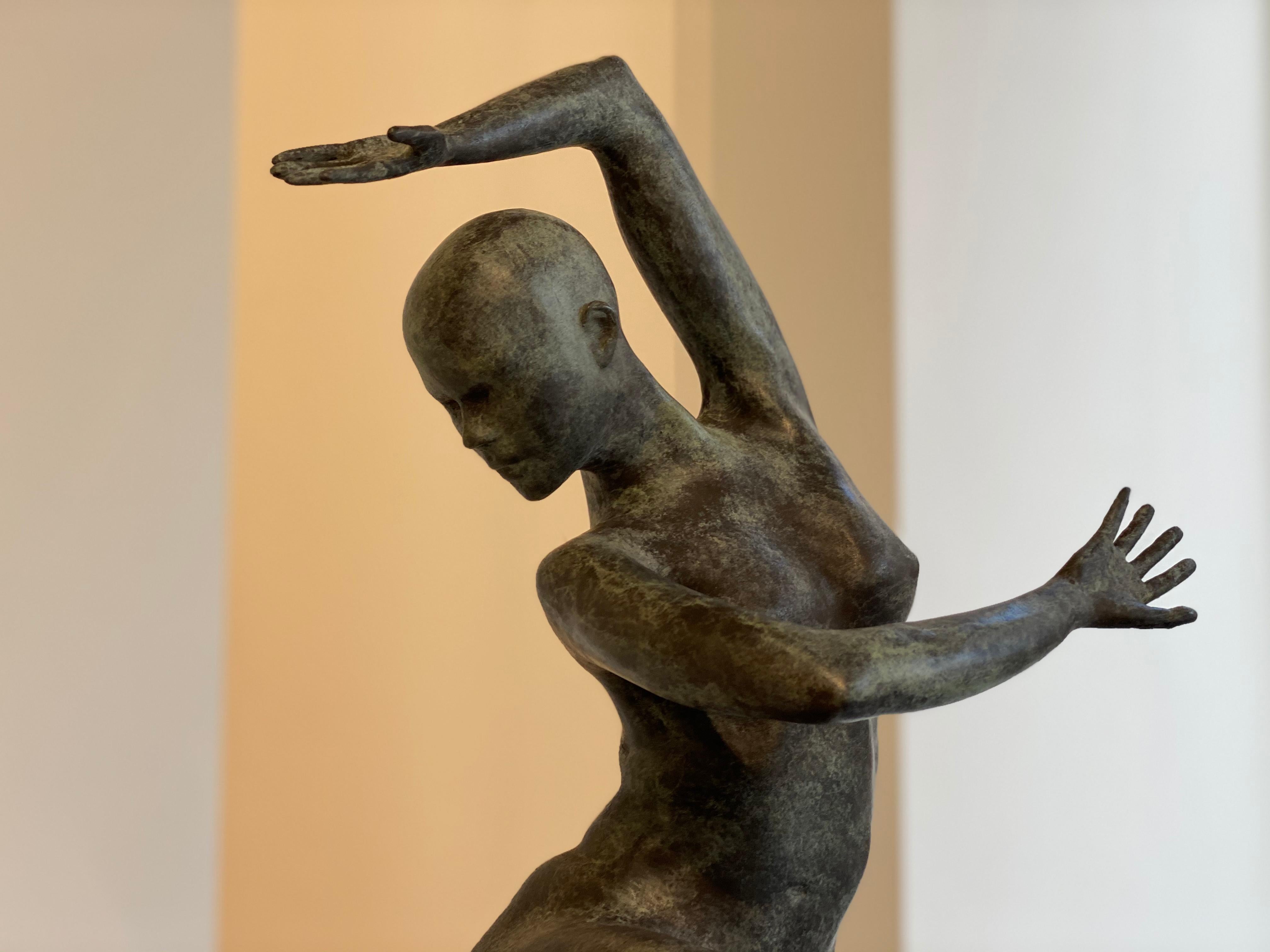 Freedom - Andries Velting 21st Century Contemporary Bronze Sculpture Patina  3