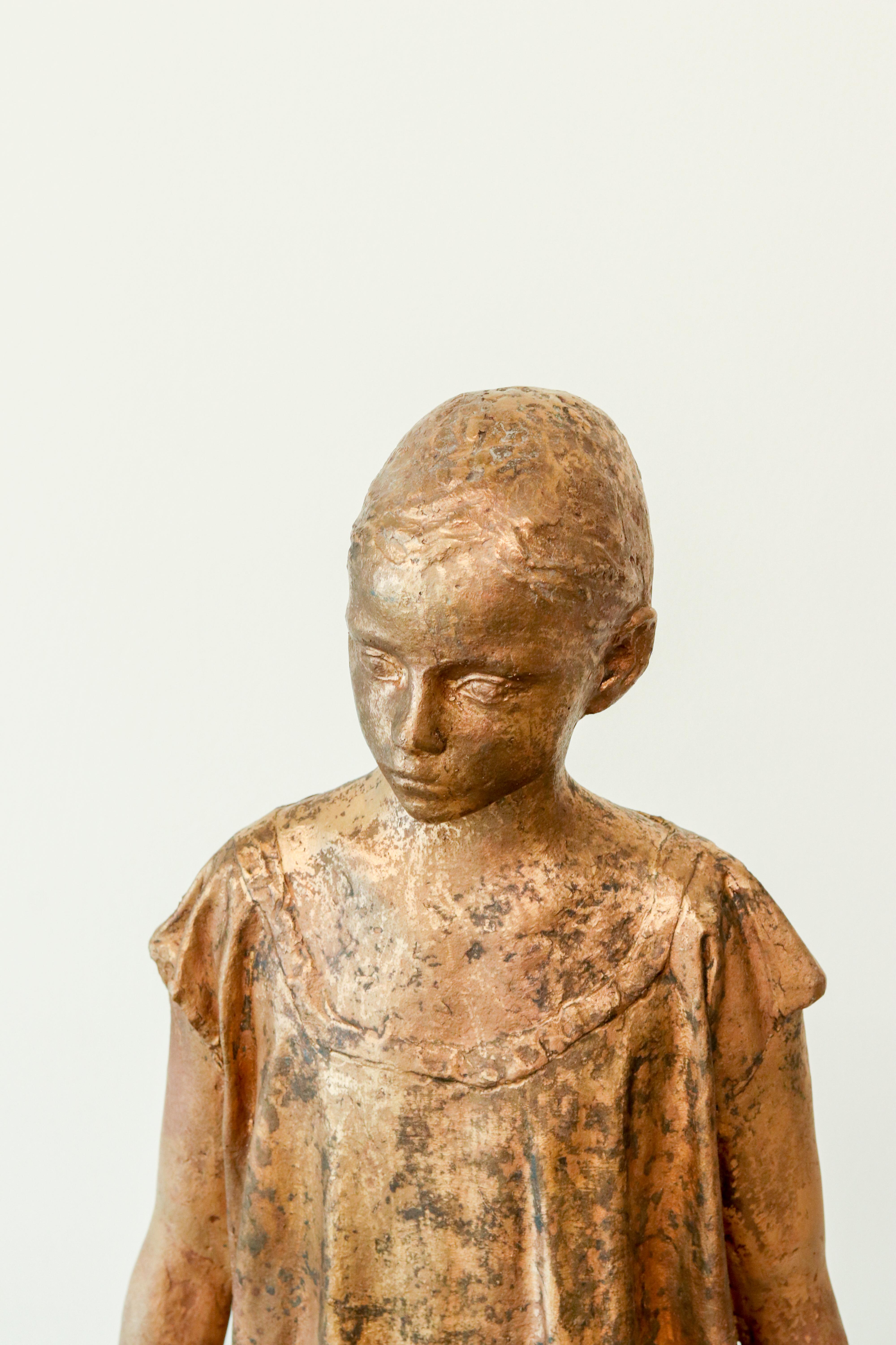 Walking Girl, 21st Century Contemporary Bronze Sculpture by Pedro Quesada Sierra 1