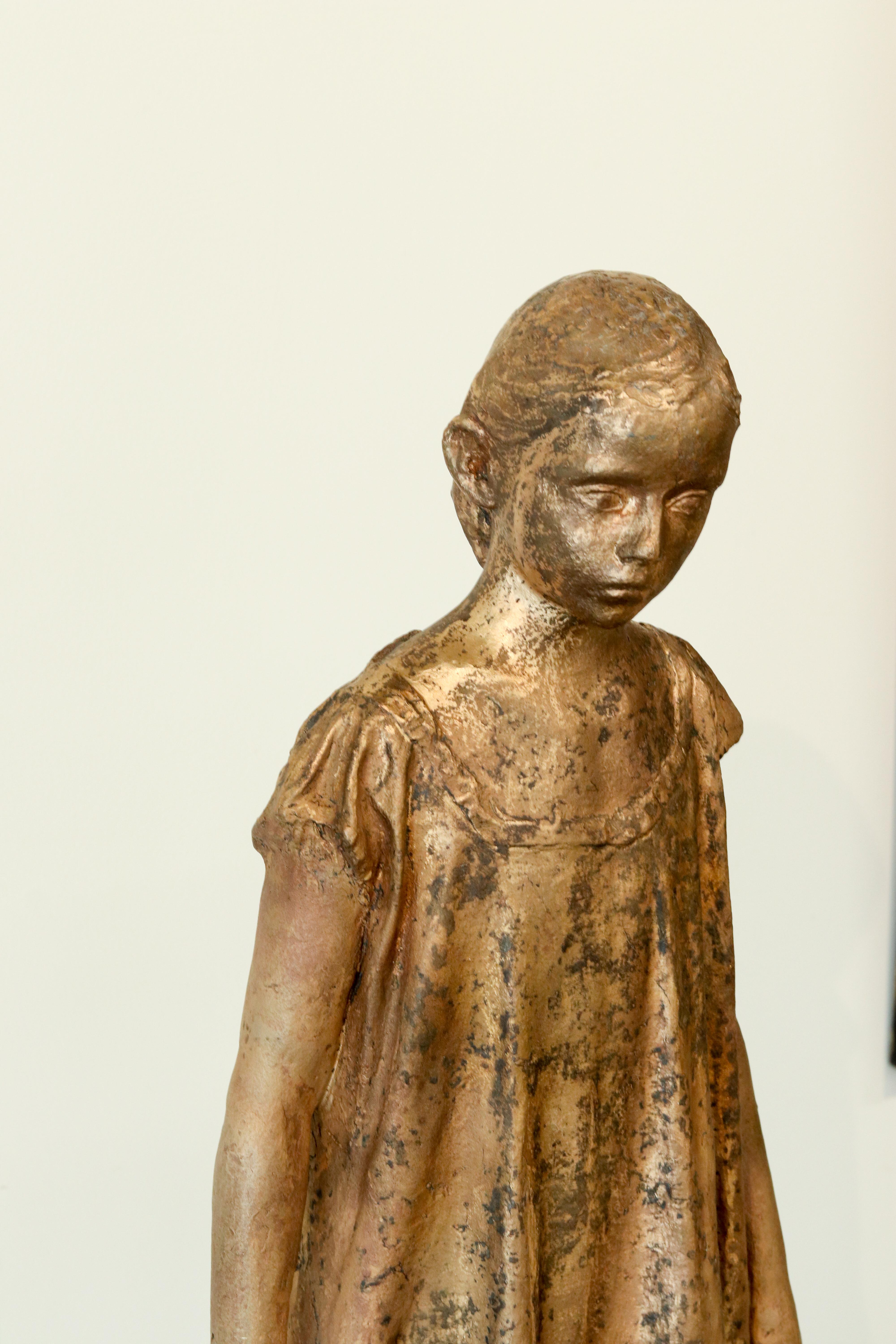 Walking Girl, 21st Century Contemporary Bronze Sculpture by Pedro Quesada Sierra 2