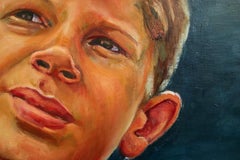 Boys keep Swinging VI- 21st Century Contemporary Nude Painting of a boy