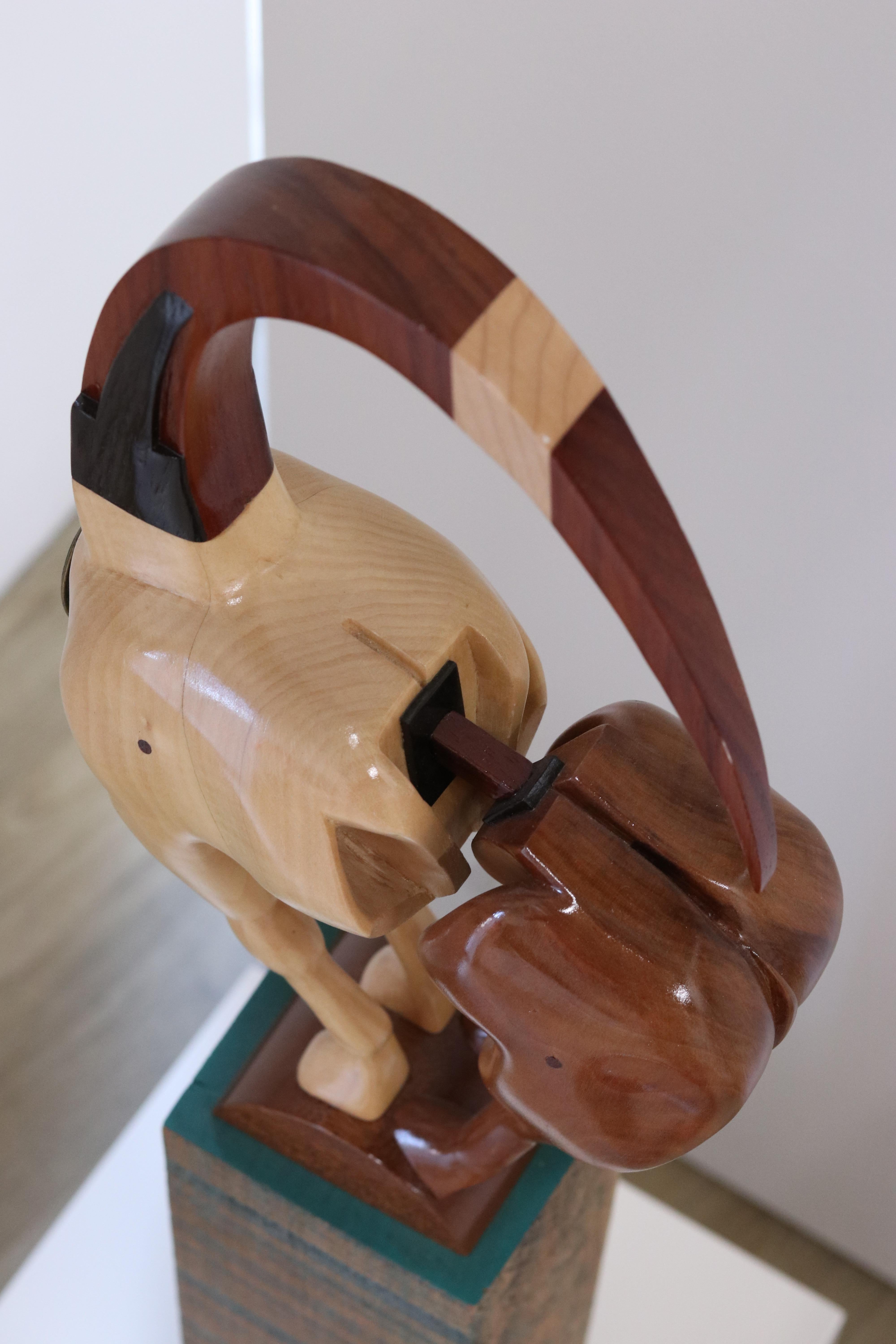 Equus Capricornus - 21st Century Contemporary Wooden Sculpture by Jos de Wit For Sale 3