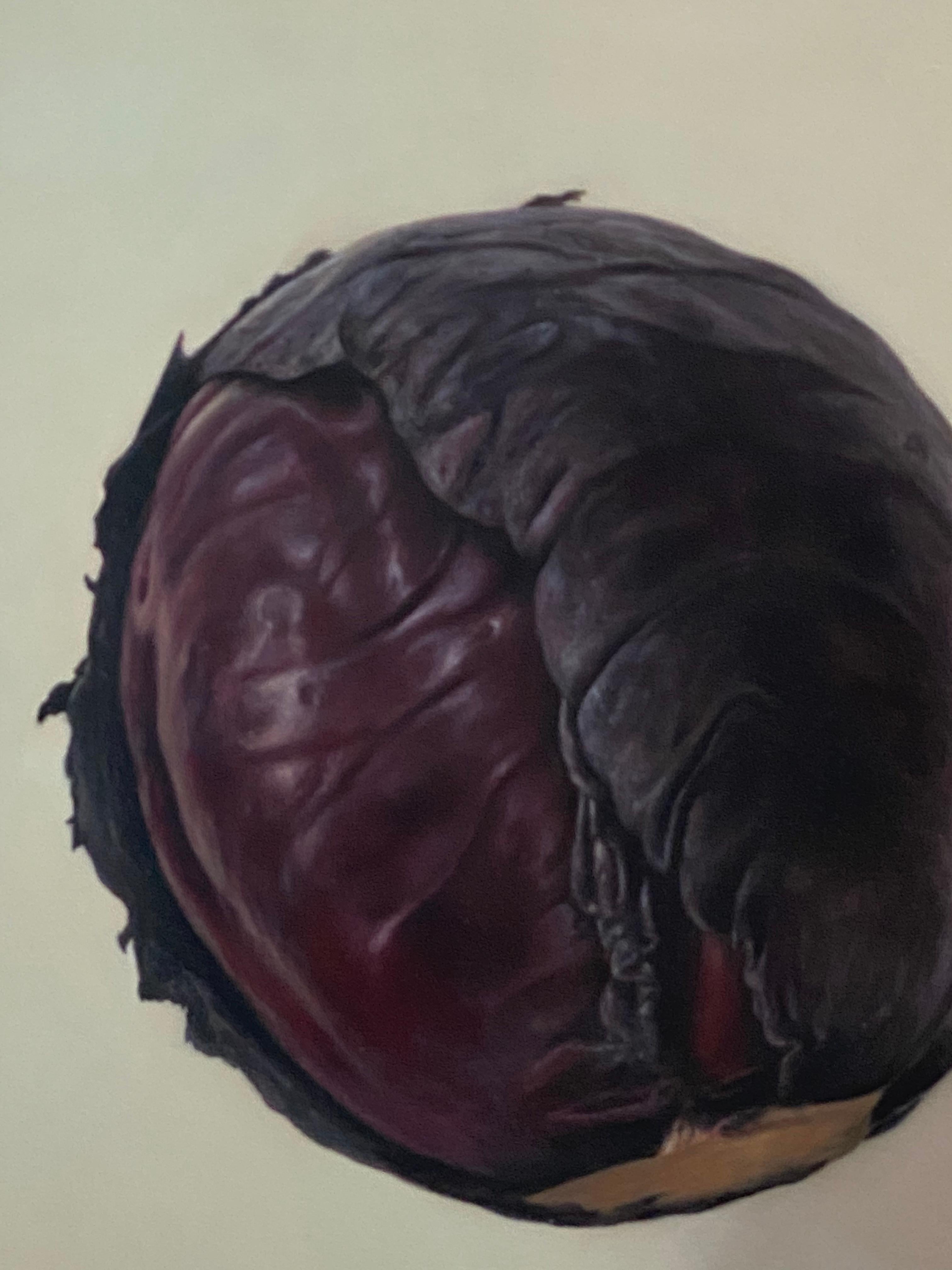 Col lombarda-Siglo XXI Pintura contemporánea realista de naturaleza muerta de verduras - Painting Contemporáneo de Bart Koning