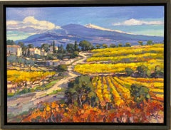 Impressionistisches Gemälde des Mont Ventoux, route de la Vaison la Romaine-21. Jahrhundert