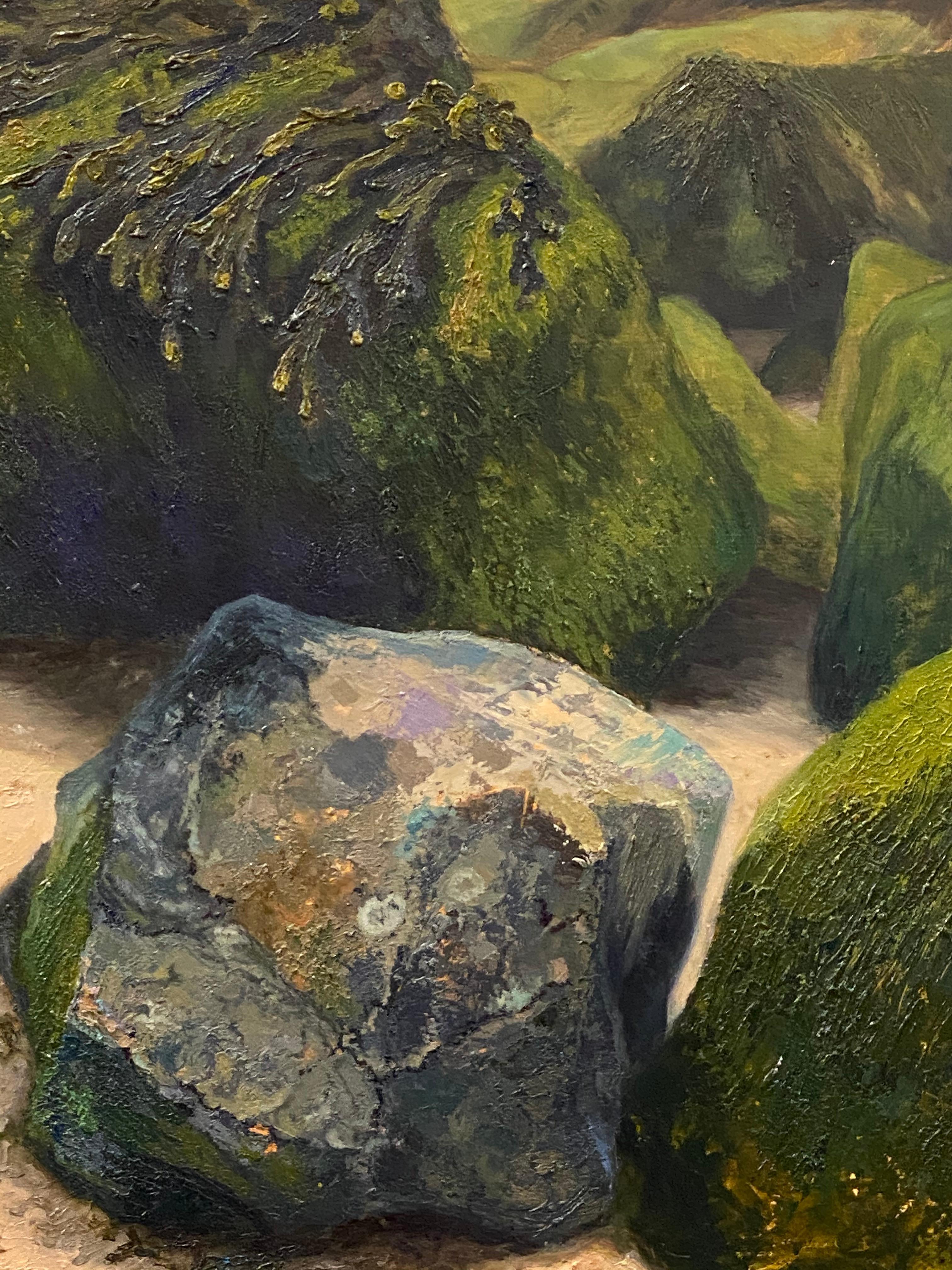 painted landscape stones