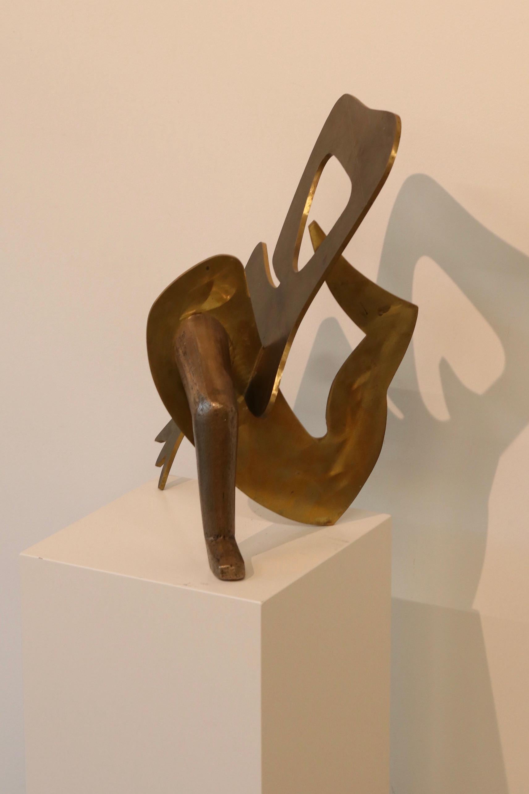 Sculpture contemporaine en laiton hybride de l'artiste néerlandais hybride II- XXIe siècle en vente 1