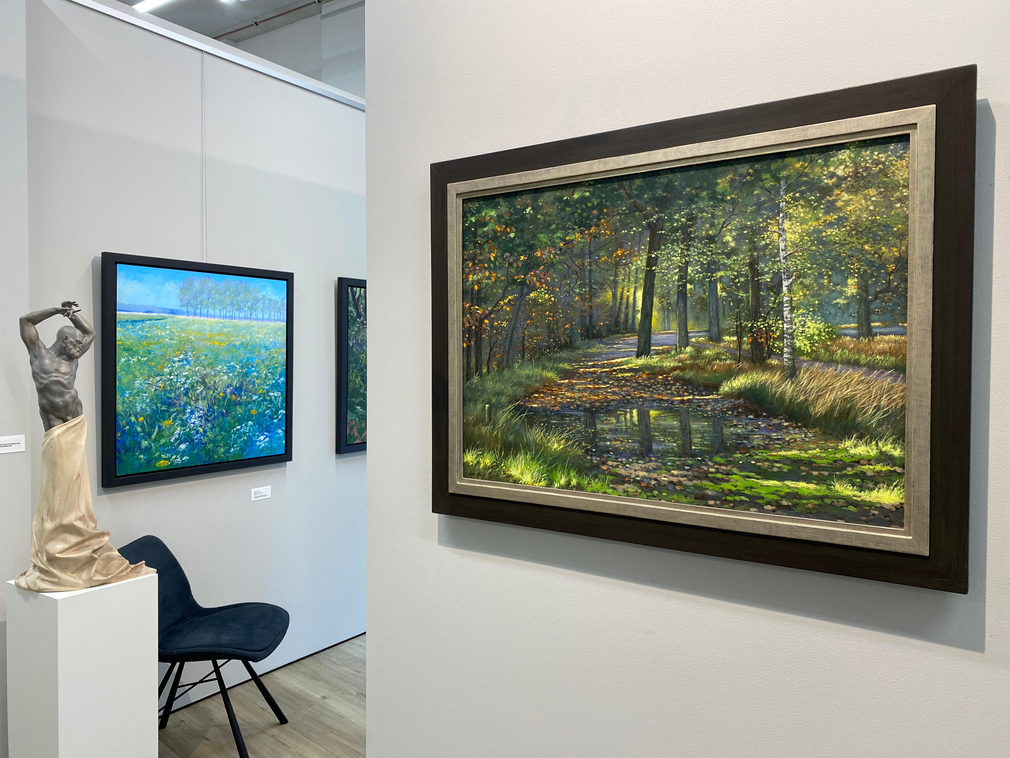 Small Forest Lake- 21st Century Contemporary Dutch Landscape Painting 1