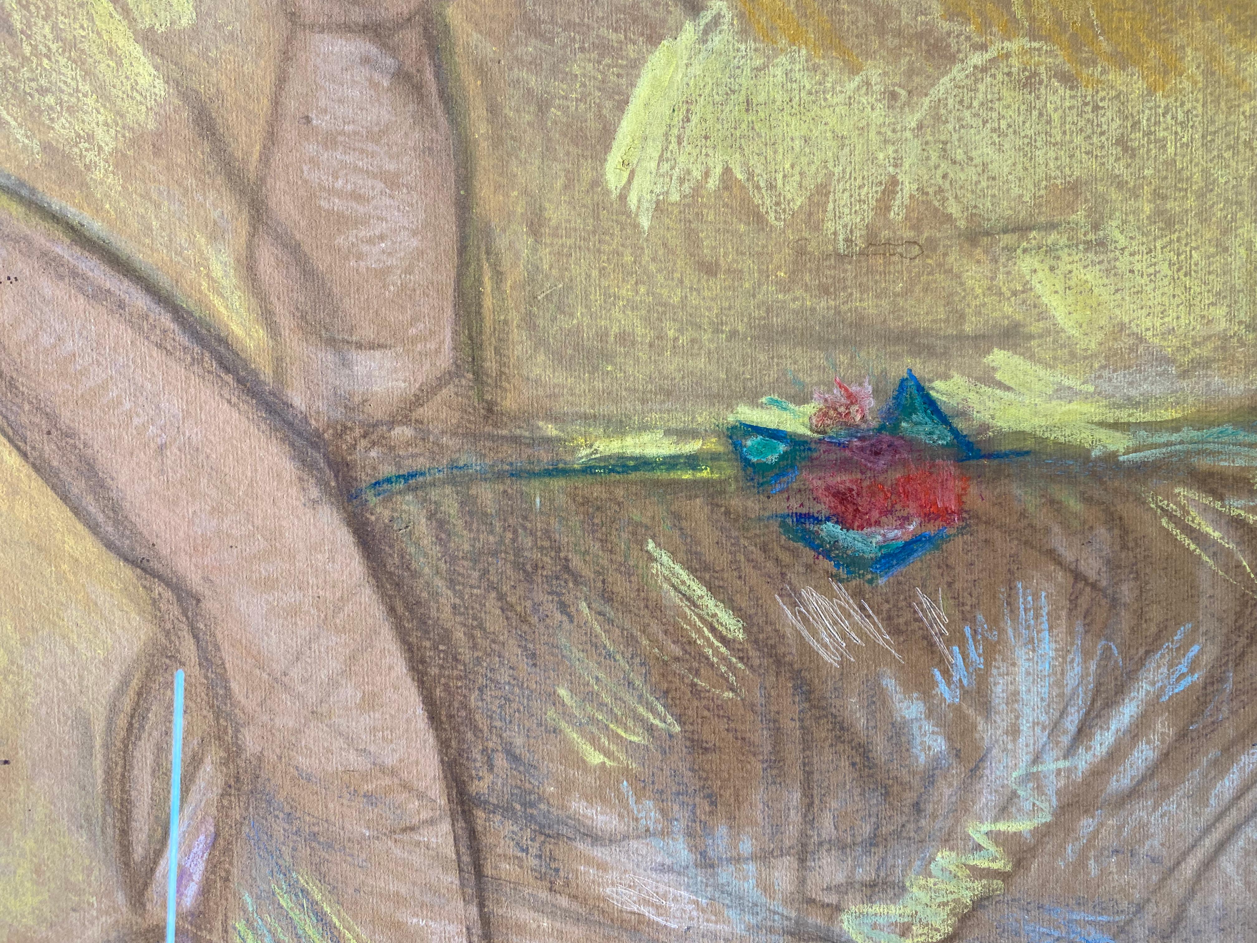 Carmen- 20st Century Dutch Pastel Drawing of a Dancing Woman 5