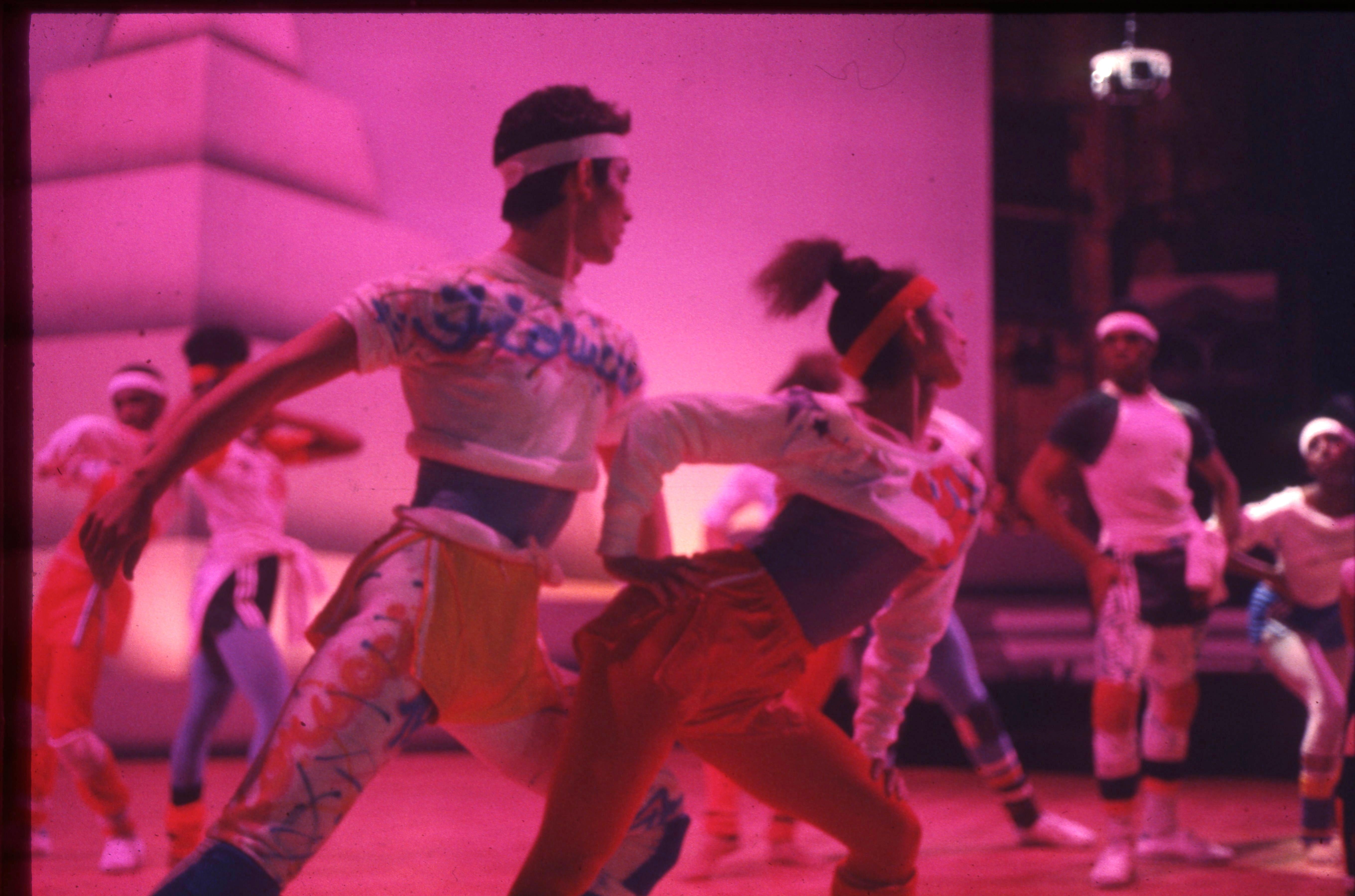 Robin Rice Color Photograph - Fiorucci Sideways, Opening Night Studio 54, New York, NY, 1977