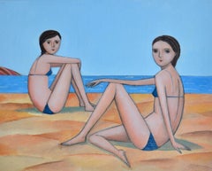 Two Girls On A Beach, Florence, Italy, 2018