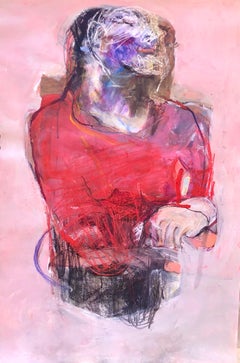 Untitled 04/19- Contemporary painting, Mixed media on Paper, 21st Century