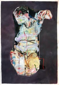 Untitled 06/19- Contemporary painting, Mixed media on Paper, 21st Century