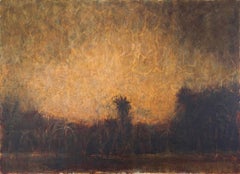 Morning Sky II- Contemporary painting, Oil pigment & Beeswax, 21st Century