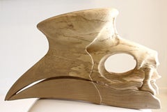 Horn Bill- Contemporary sculpture, Carved Jacaranda wood, 21st Century